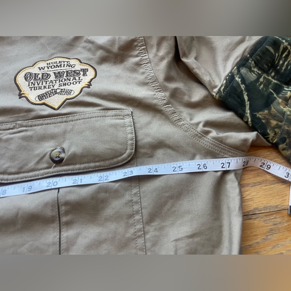 Cabelas Hunting Shirt Mens sz 2XL Tall Camo Tan Work Outdoors Button up Turkey - Picture 11 of 12